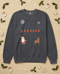 Load image into Gallery viewer, Custom Pet Holiday Sweatshirt - Santa Friends for Dark Colored Shirts
