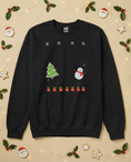 Load image into Gallery viewer, Custom Pet Holiday Sweatshirt - Xmas Tree Friends for Dark Colored Shirts
