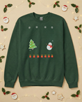 Load image into Gallery viewer, Custom Pet Holiday Sweatshirt - Xmas Tree Friends for Dark Colored Shirts
