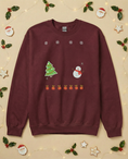 Load image into Gallery viewer, Custom Pet Holiday Sweatshirt - Xmas Tree Friends for Dark Colored Shirts
