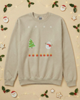 Load image into Gallery viewer, Custom Pet Holiday Sweatshirt - Xmas Tree Friends for Dark Colored Shirts
