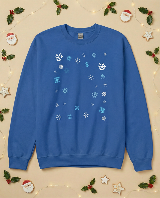 Custom Pet Holiday Sweatshirt - Snowflakes
