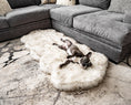 Load image into Gallery viewer, PupRug™ Runner Faux Fur Memory Foam Dog Bed - Curve White with Brown Accents
