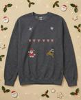 Load image into Gallery viewer, Custom Pet Holiday Sweatshirt - Santa Friends Knitted
