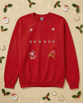 Load image into Gallery viewer, Custom Pet Holiday Sweatshirt - Santa Friends Knitted
