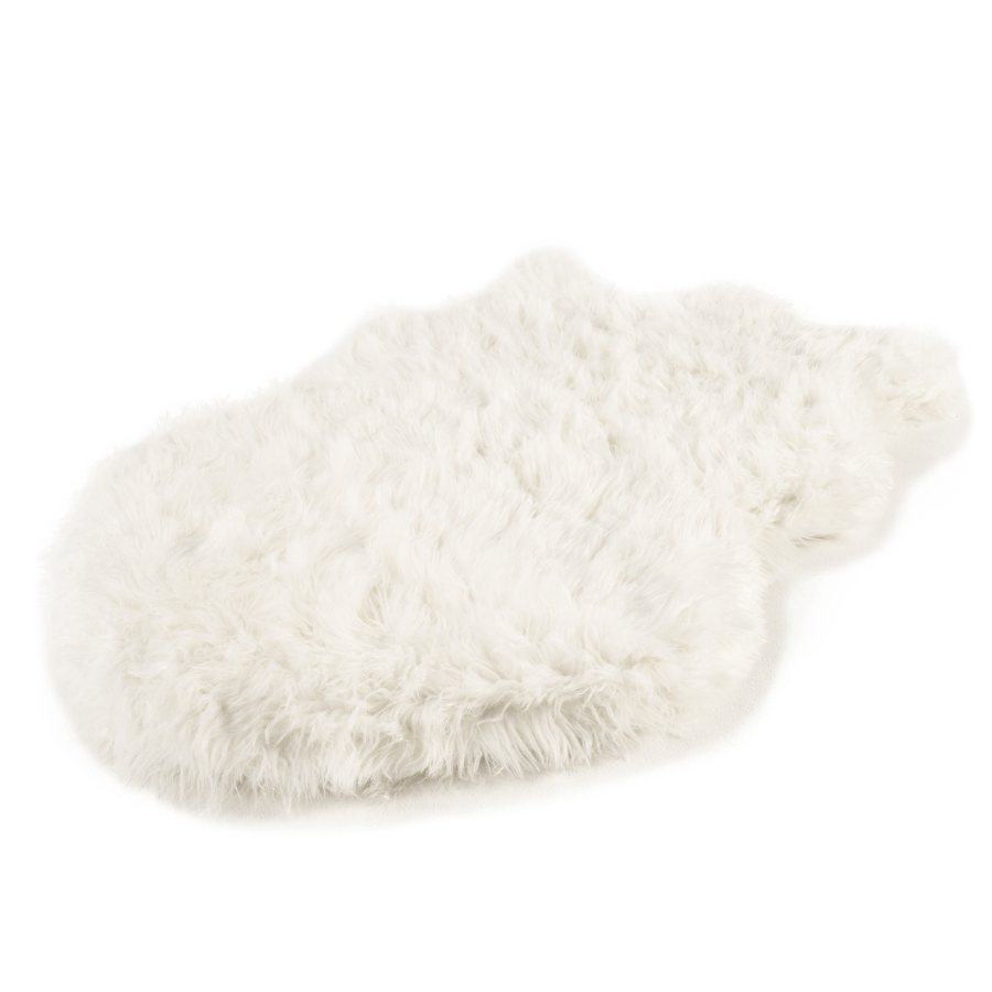 PupRug™ Faux Fur Orthopedic Dog Bed - Curve Polar White