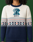 Load image into Gallery viewer, Custom Pet Knitted Holiday Sweater - Arctic Dream Blue
