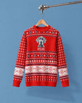 Load image into Gallery viewer, Custom Pet Knitted Holiday Sweater - Candy Cane Red
