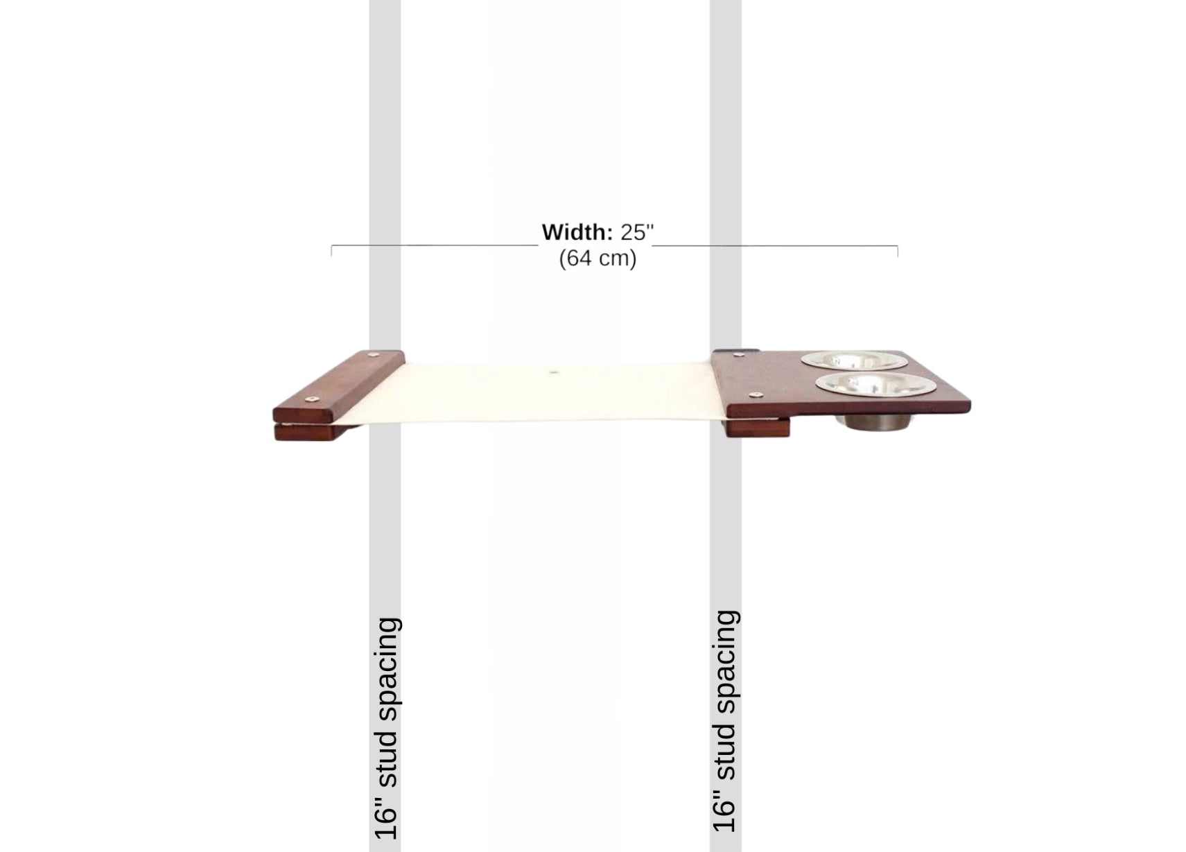 Dog Proof Cat Feeder - Wall-Mounted - Raised