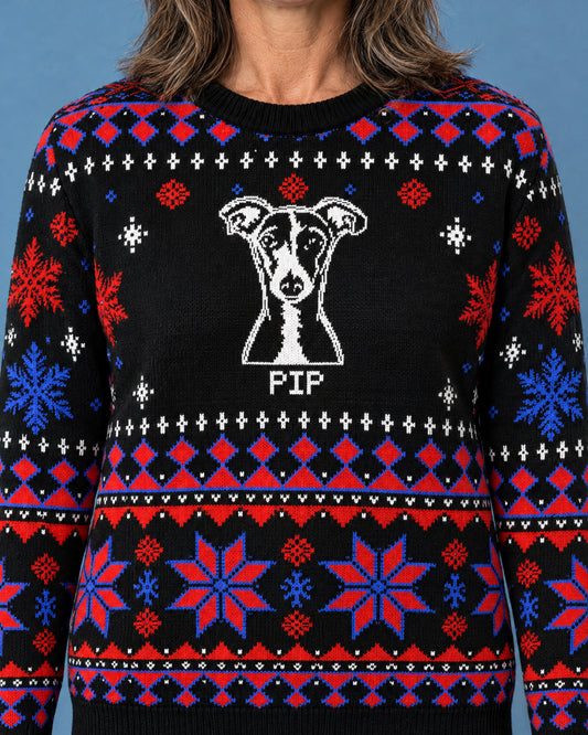 Custom Pet Knitted Holiday Sweater - Night Before Christmas