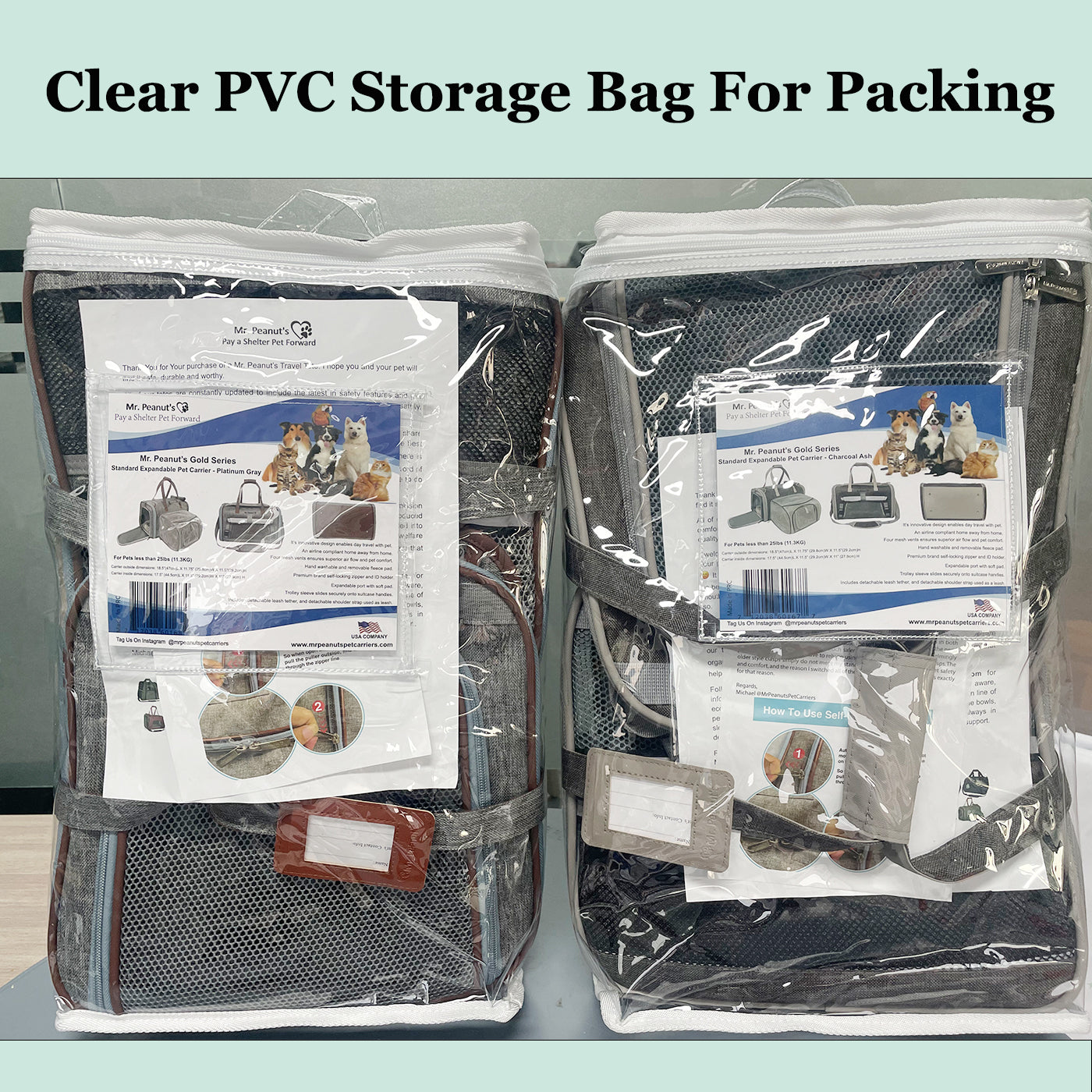 Mr. Peanut's Gold Series Standard Size Airline Compliant Expandable Pet Carrier V3.0