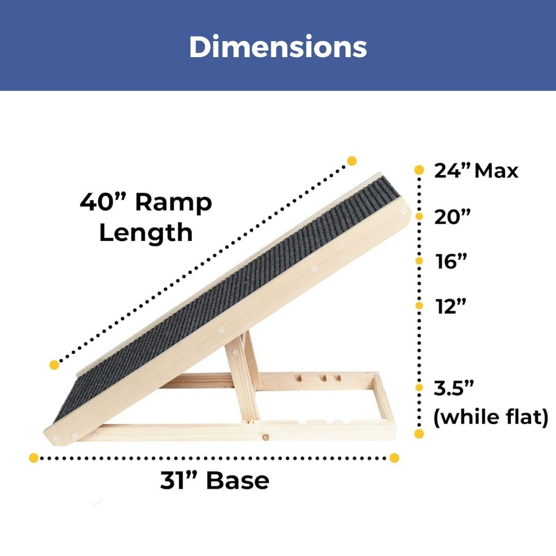 Dog Ramp, Pet Ramp, Portable Ramp for Your Pet With Adjustable Heights 