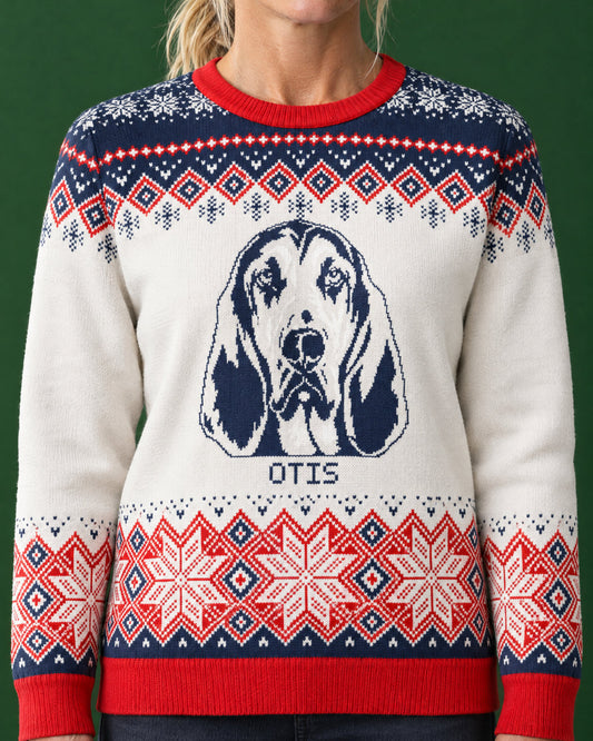 Custom Pet Knitted Holiday Sweater - Polar Express