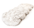 Load image into Gallery viewer, PupRug™ Runner Faux Fur Memory Foam Dog Bed - Curve White with Brown Accents
