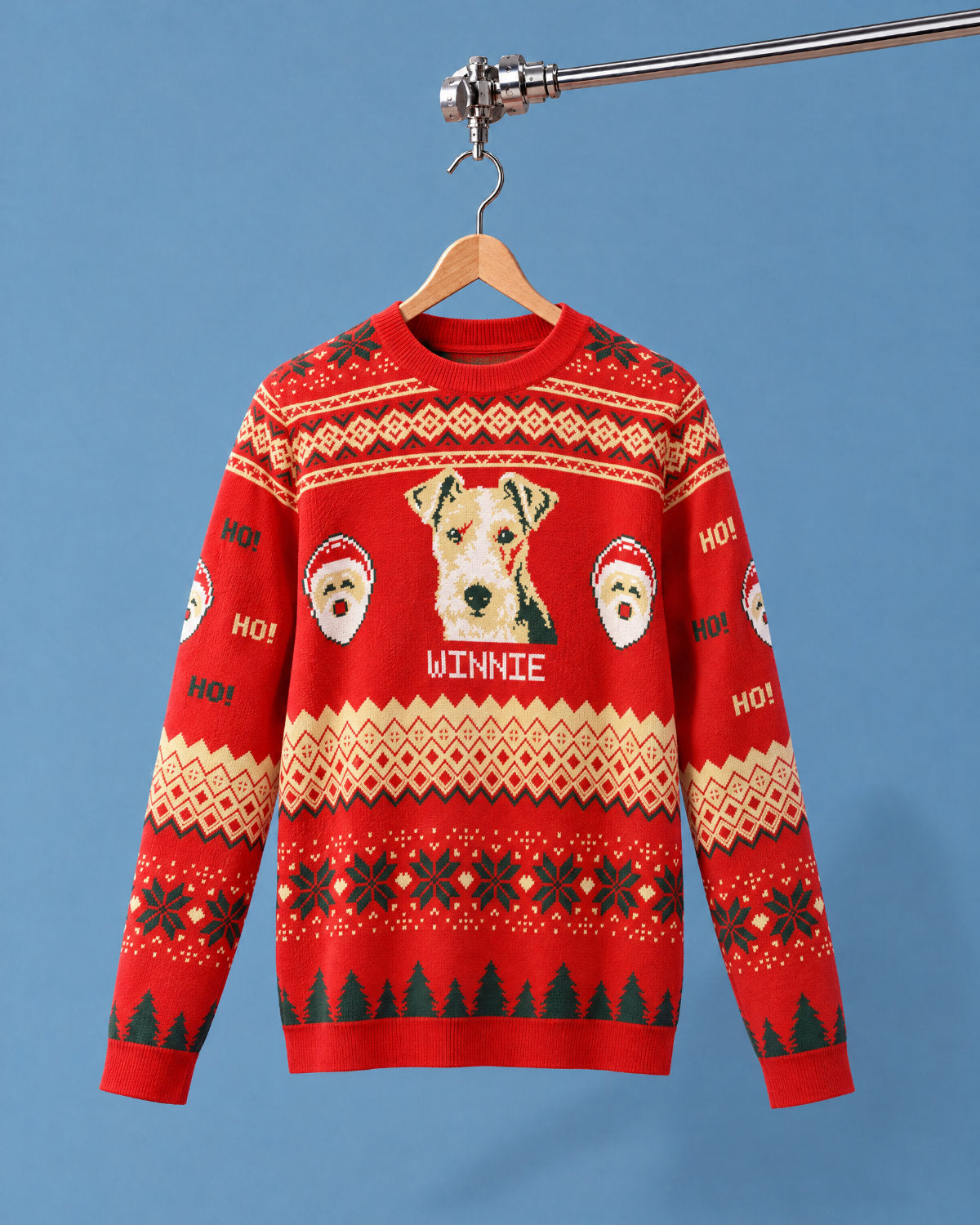 Custom Pet Knitted Holiday Sweater - Santa's Workshop