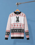 Load image into Gallery viewer, Custom Pet Knitted Holiday Sweater - Snow Day White
