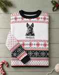 Load image into Gallery viewer, Custom Pet Knitted Holiday Sweater - Snow Day White
