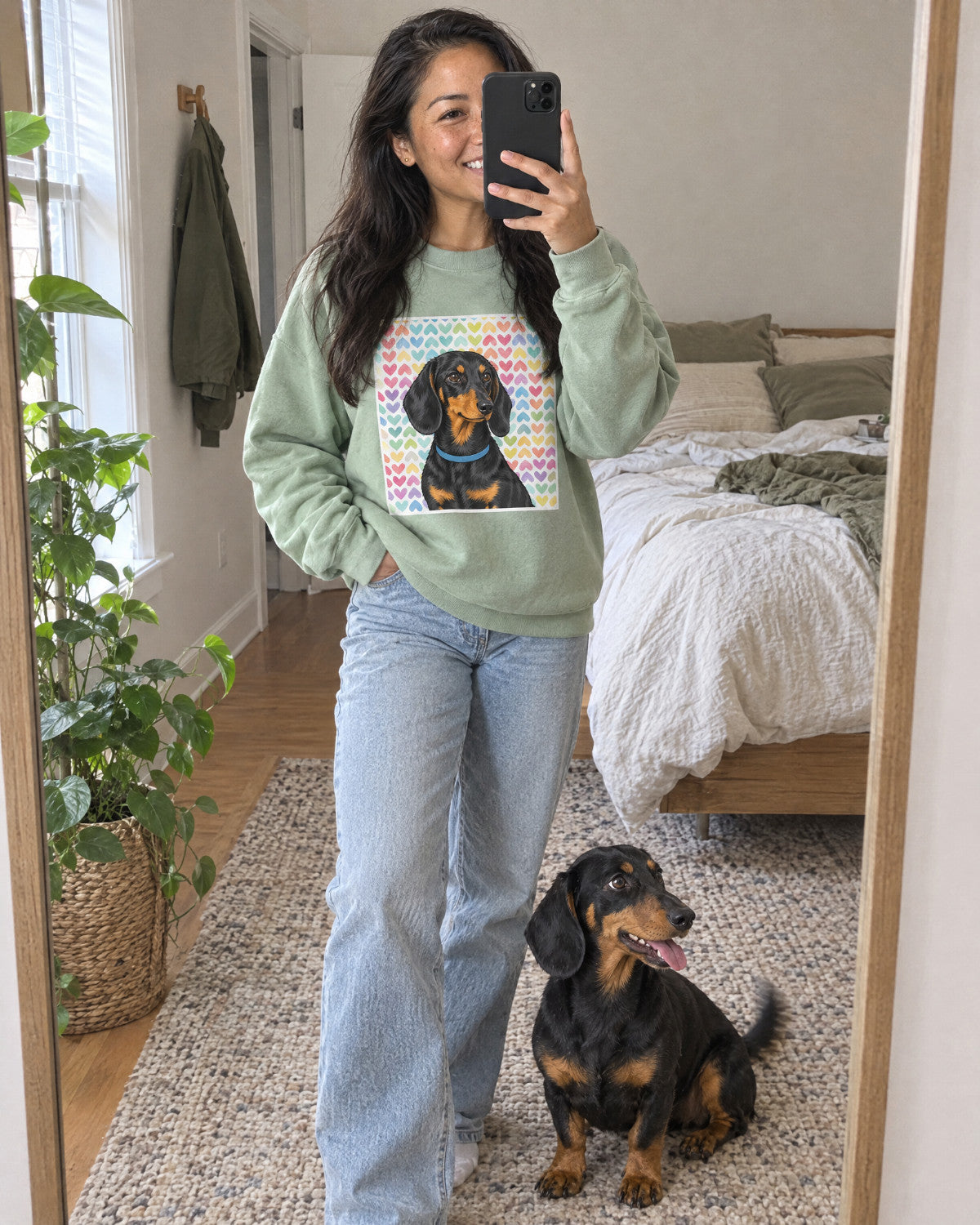 Custom Pet Photo Sweatshirt – Ultra-Soft 80% Ring-Spun USA Cotton Crewneck, Personalized Dog & Cat Gift