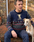 Load image into Gallery viewer, Custom Pet Holiday Sweater - Frosty Morning Blue | Alpha Paw
