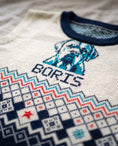 Load image into Gallery viewer, Custom Pet Knitted Holiday Sweater - Arctic Dream Blue | Alpha Paw
