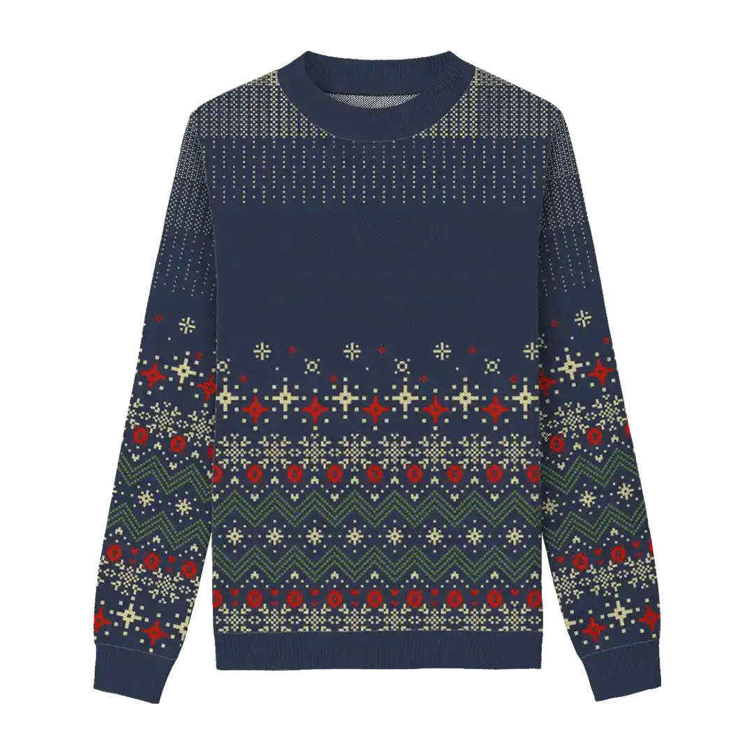 Custom Pet Holiday Sweater - Frosty Morning Blue