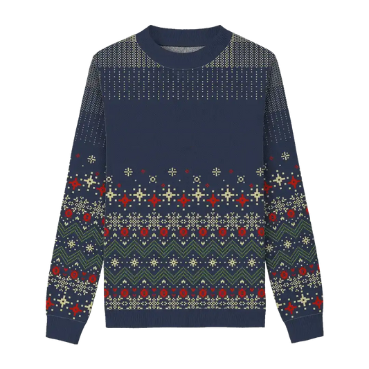 Custom Pet Holiday Sweater - Frosty Morning Blue