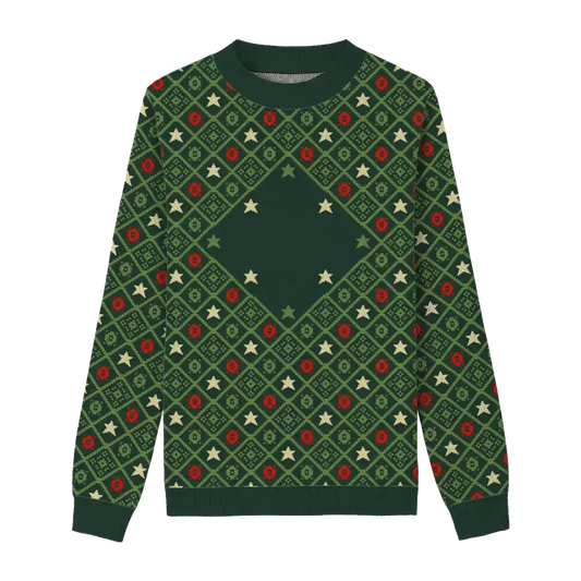 Custom Pet Knitted Holiday Sweater - Evergreen Classic
