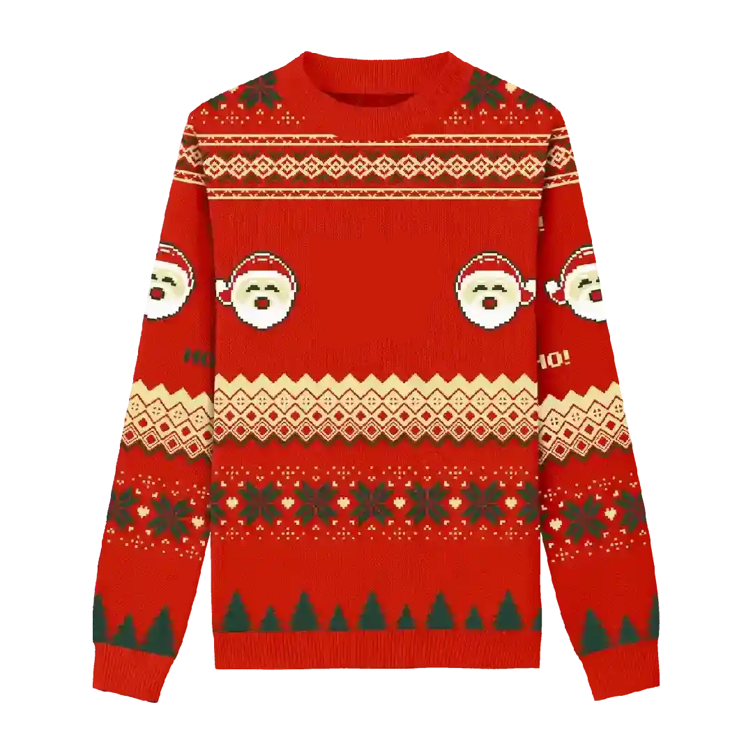 Custom Pet Knitted Holiday Sweater - Santa's Workshop