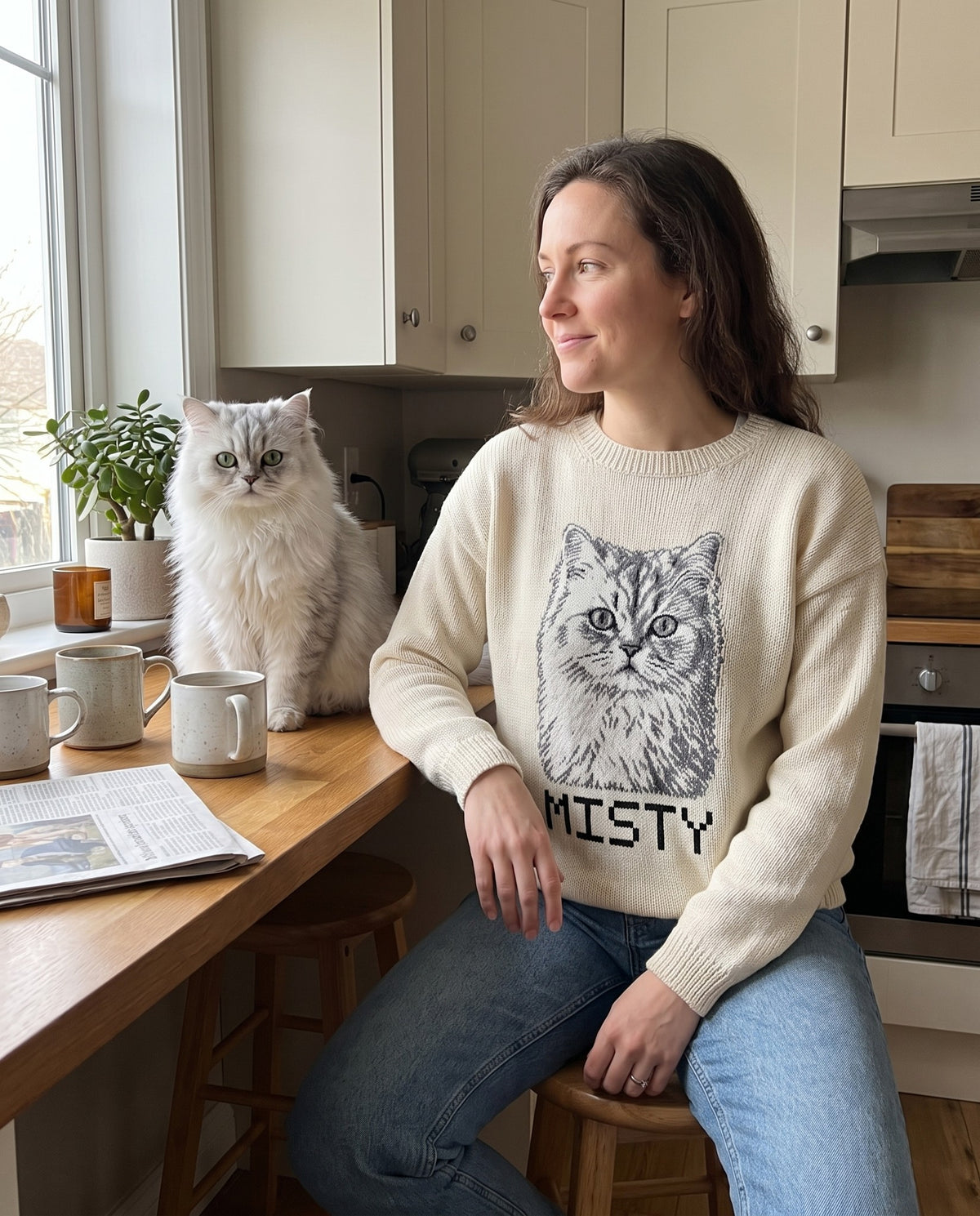 Custom Pet Sweater, knitted from your pet's photo | Alpha Paw