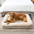 Load image into Gallery viewer, PupChill™ Cooling 4-Bolster Dog Bed - Arctic Sand

