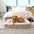 Load image into Gallery viewer, PupChill™ Cooling 4-Bolster Dog Bed - Arctic Sand
