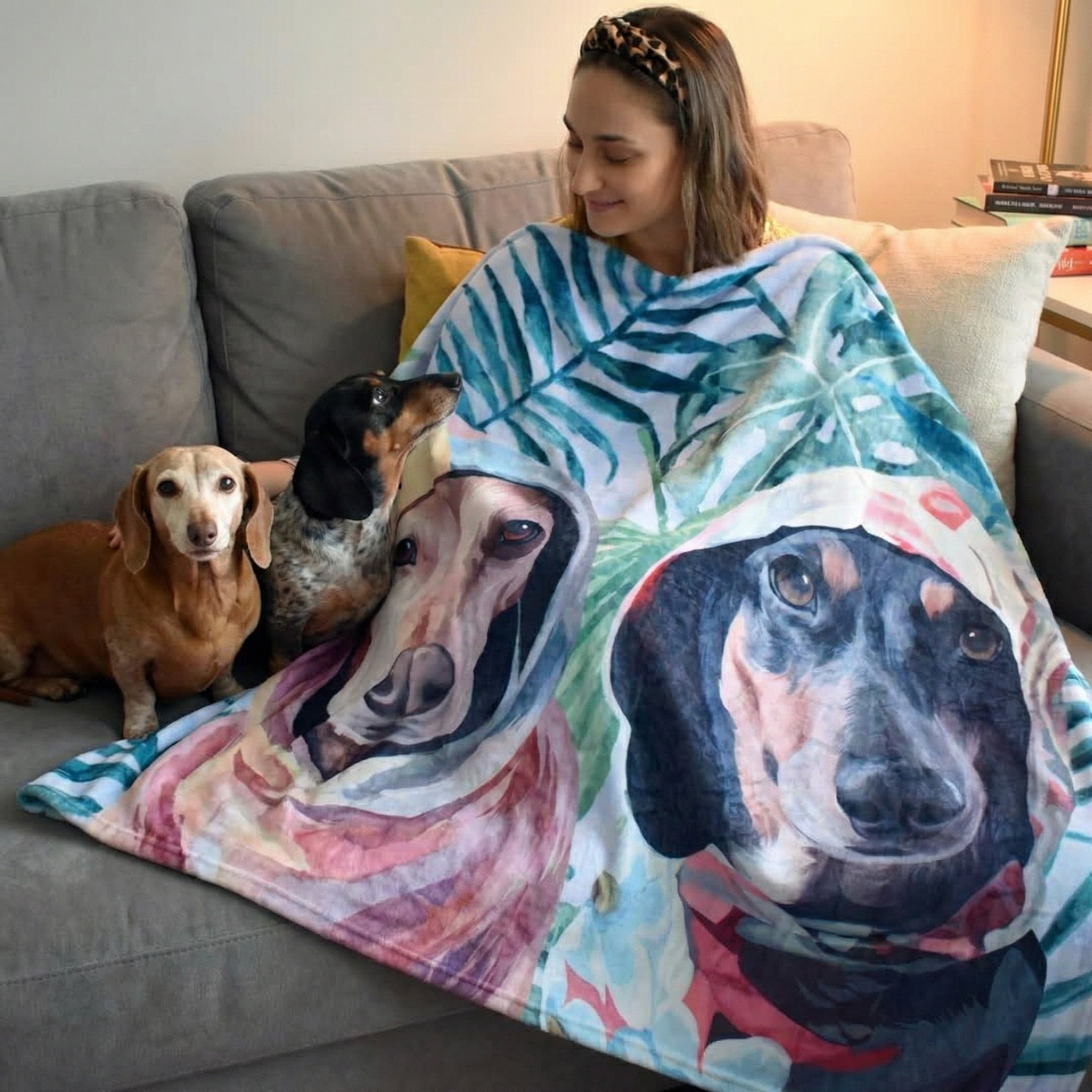 Personalized Pet Photo Blanket - Create Your Own Custom Fleece Design with Live Preview & Editor