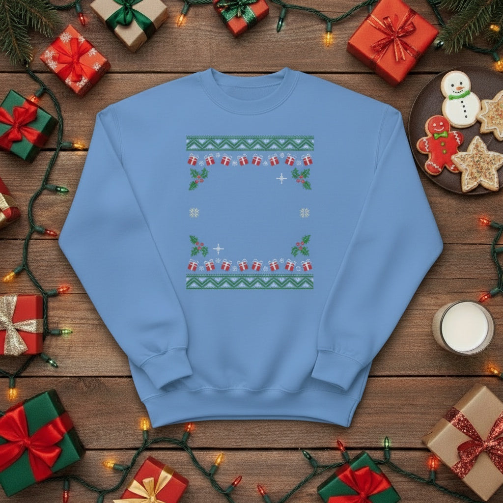Custom Pet Holiday Sweatshirt - Gift Wrapped