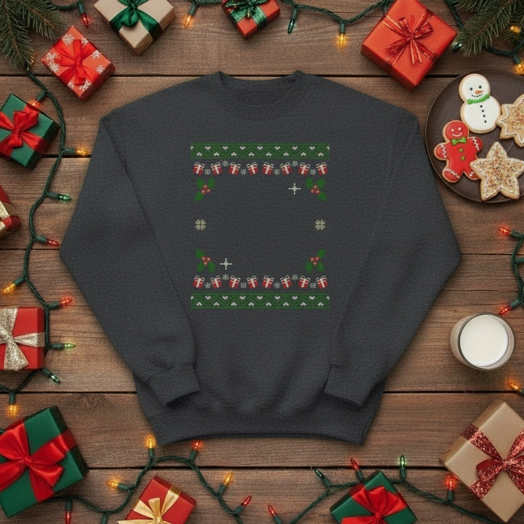 Custom Pet Holiday Sweatshirt - Gift Wrapped