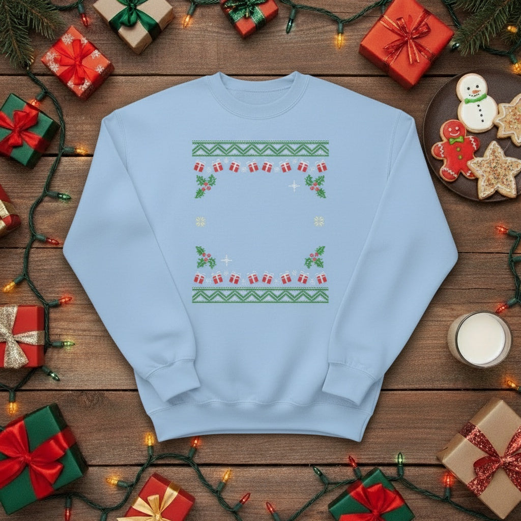 Custom Pet Holiday Sweatshirt - Gift Wrapped