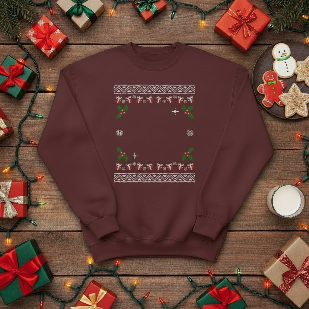 Custom Pet Holiday Sweatshirt - Gift Wrapped