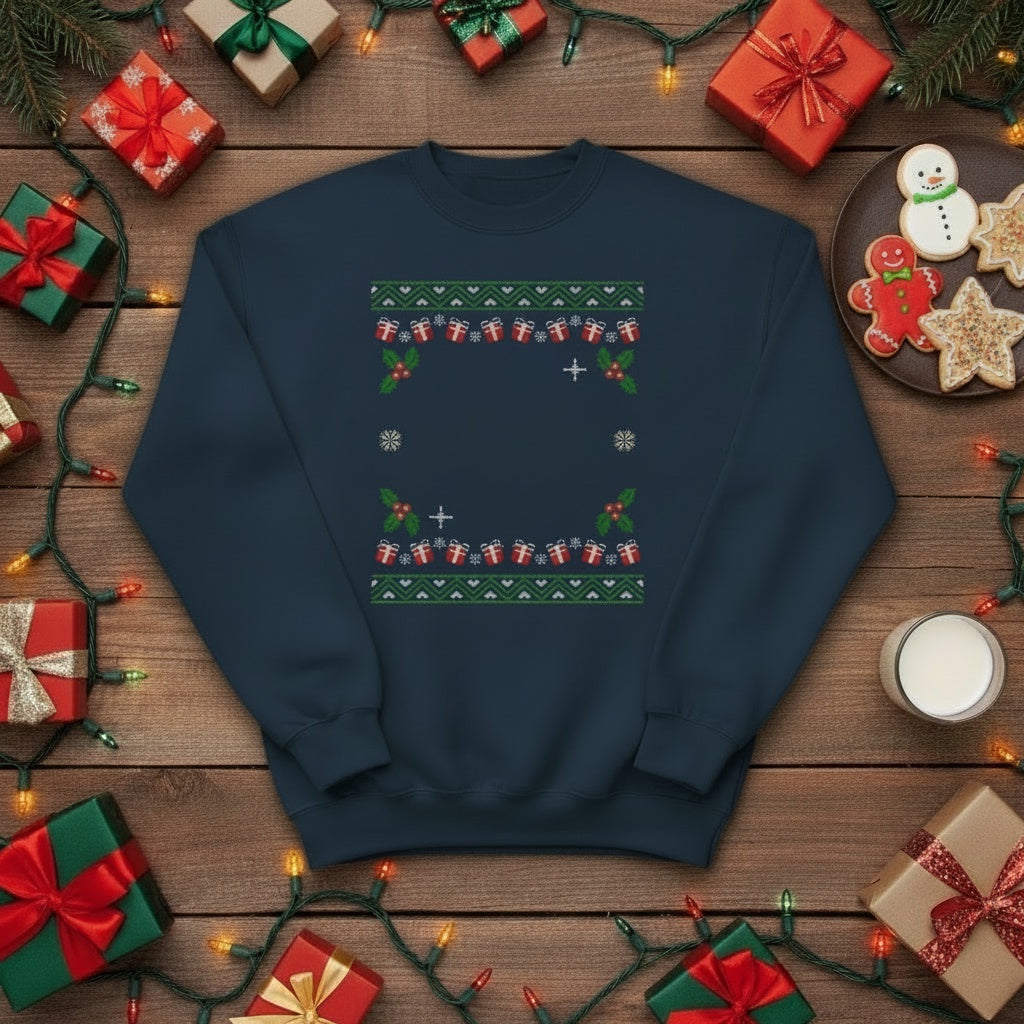 Custom Pet Holiday Sweatshirt - Gift Wrapped