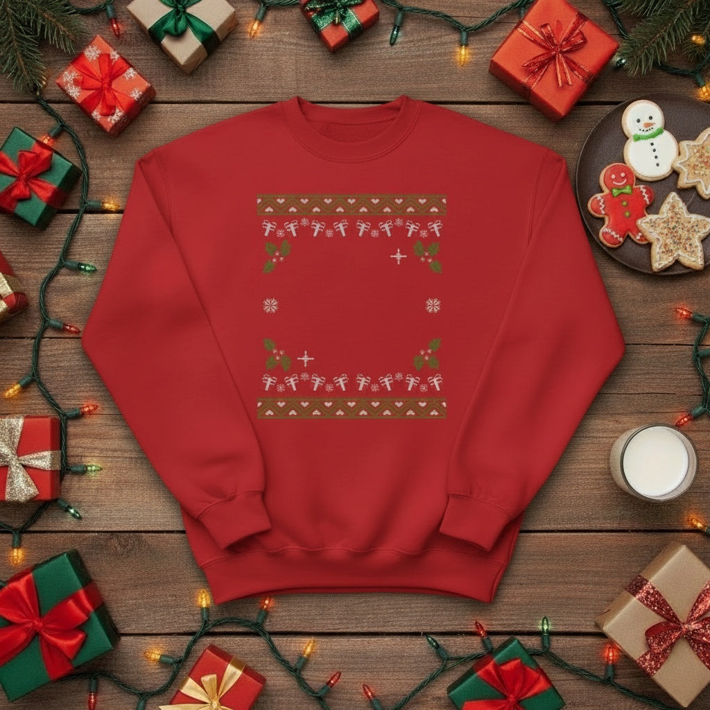 Custom Pet Holiday Sweatshirt - Gift Wrapped