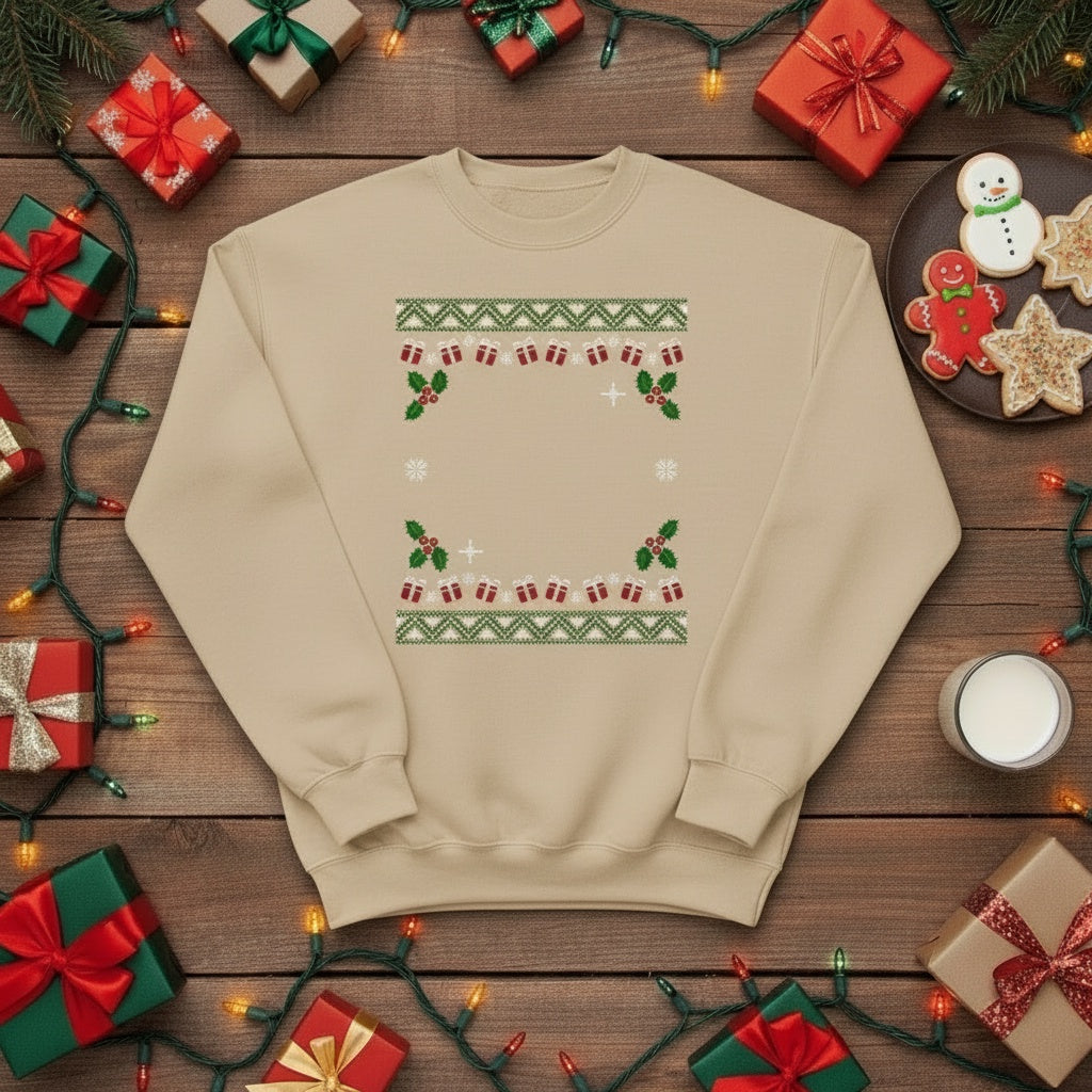 Custom Pet Holiday Sweatshirt - Gift Wrapped