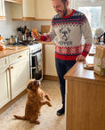 Load image into Gallery viewer, Custom Pet Knitted Holiday Sweater - Polar Express | Alpha Paw

