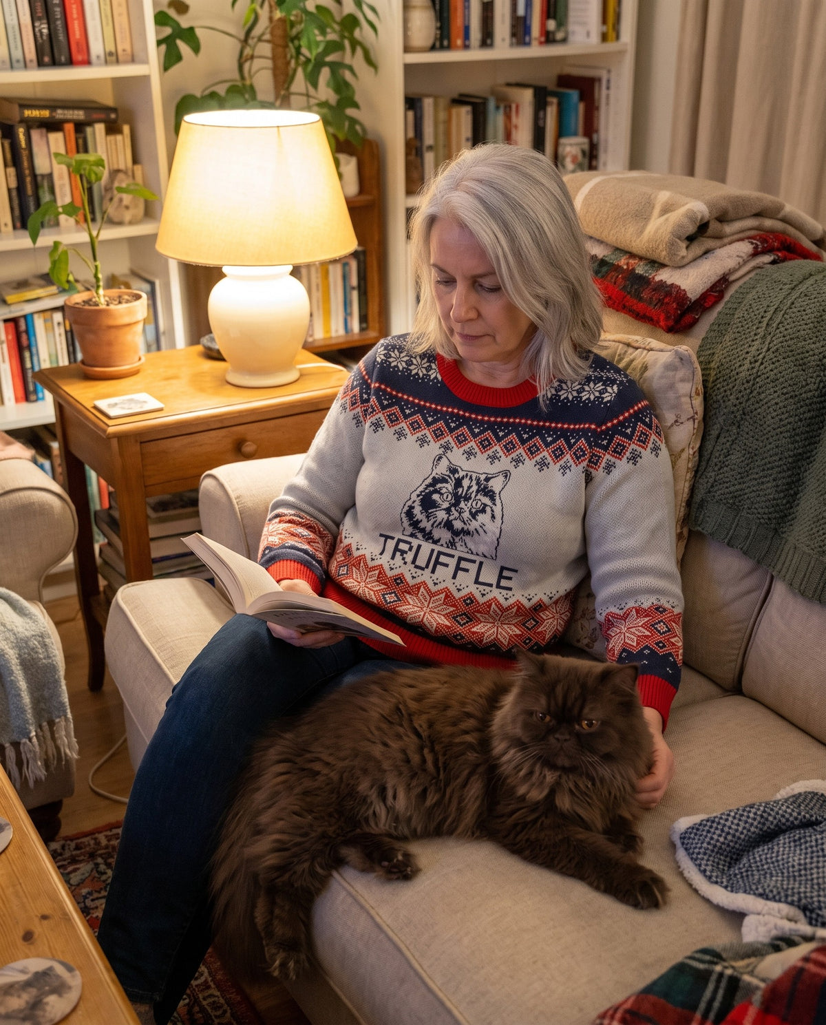 Custom Pet Knitted Holiday Sweater - Polar Express | Alpha Paw