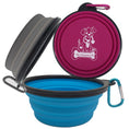 Load image into Gallery viewer, Mr. Peanut's 3 Pak XL (25oz) Collapsible Silicone Bowls with Color Matched Carabiner Clips
