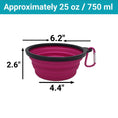 Load image into Gallery viewer, Mr. Peanut's 3 Pak XL (25oz) Collapsible Silicone Bowls with Color Matched Carabiner Clips
