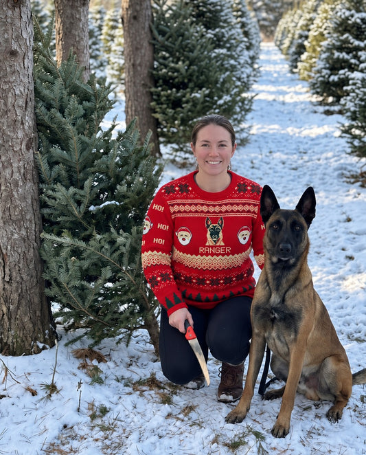Custom Pet Knitted Holiday Sweater - Santa's Workshop | Alpha Paw