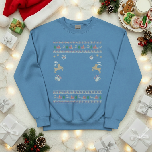 Custom Pet Holiday Sweatshirt - Reindeer Rock