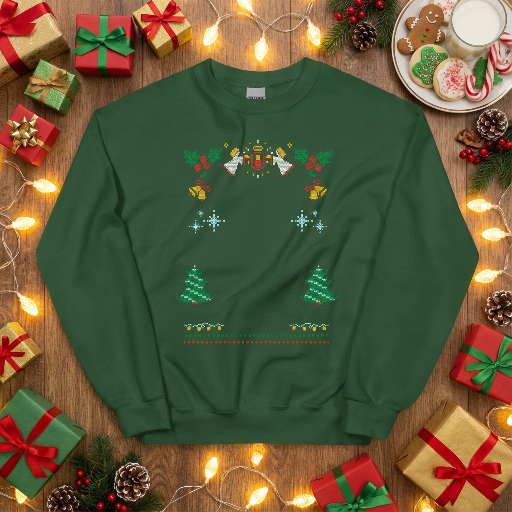 Custom Pet Holiday Sweatshirt - Snow Angels