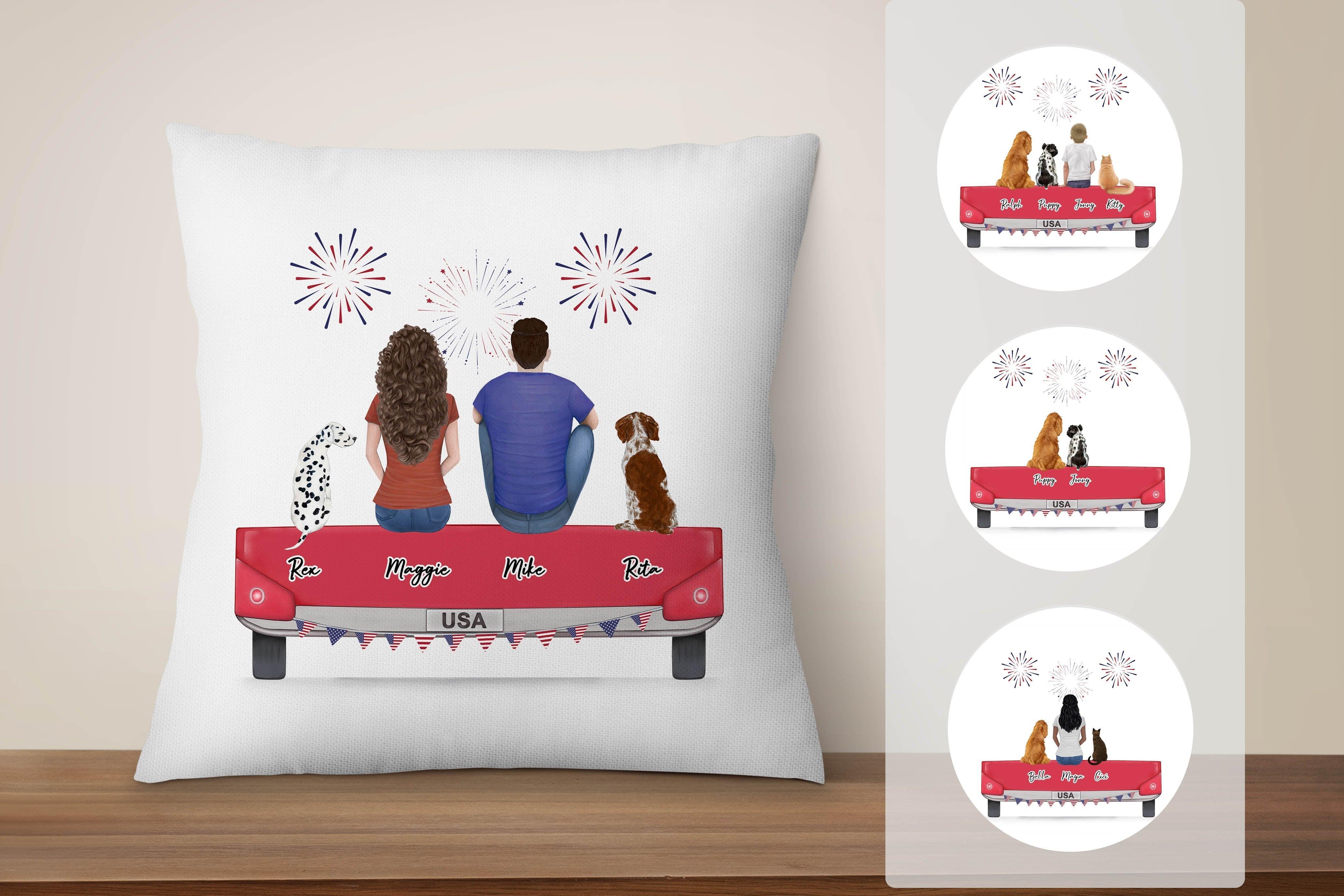 4th of July Personalized Pet & Owner Pillow | Alpha Paw