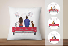 Load image into Gallery viewer, 4th of July Personalized Pet &amp; Owner Pillow | Alpha Paw
