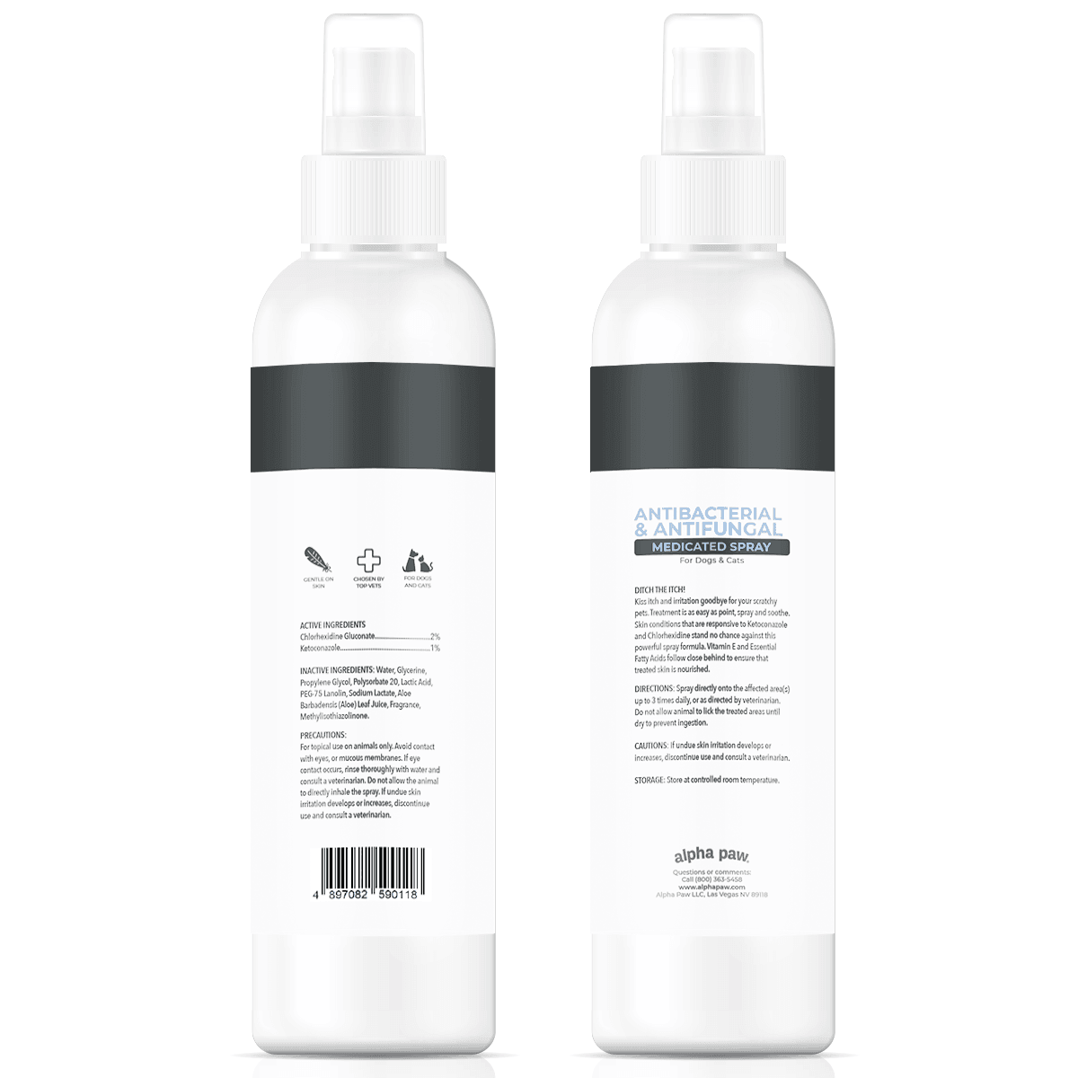 Antibacterial & Antifungal Medicated Spray | Alpha Paw