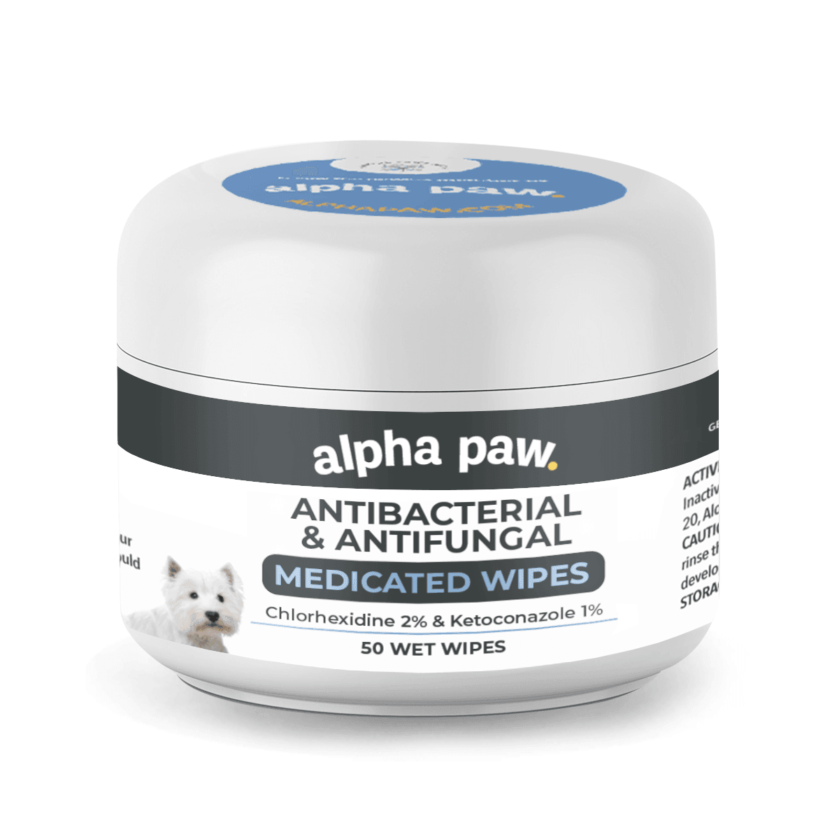 Antibacterial & Antifungal Medicated Wipes | Alpha Paw